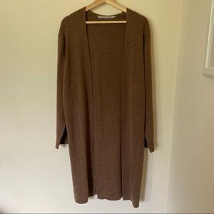 Athleta Cashmere Brown Split Back Duster
